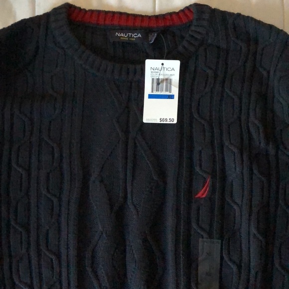 NWT NAUTICA SWEATER MENS XL EXTRA LARGE NAVY BLUE CREWNECK CARDIGAN NEW $70 !!! - Picture 3 of 7